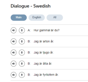 SwedishPod101 ประโยค